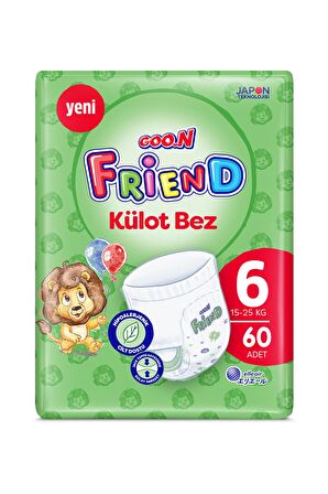 Goo.n Friend 6 Numara Külot Bebek Bezi - Cilt Dostu - 60 Adet