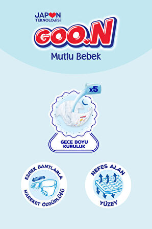 Mutlu Bebek 6 Numara Bant Bebek Bezi - 12 Saat Kuruluk - 60 Adet