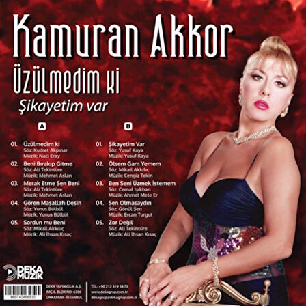 Kamuran Akkor Üzülmedim Ki / Şikayetim Var - Plak
