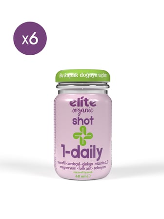6'lı Shot 1-Daily (Baharat ve Vitamin Mixli Meyveli İçecek) 60 ml