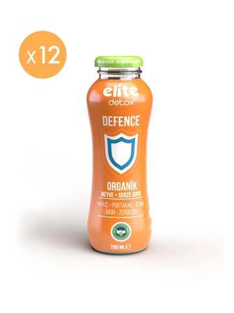 12'li Organik Defence %100 Meyve-Sebze Suyu 200 Ml