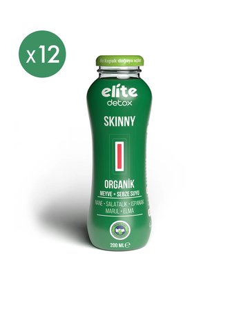 12'li Organik Skinny %100 Meyve-Sebze Suyu 200 Ml