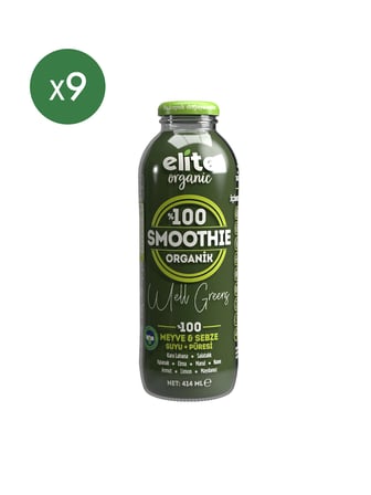 9'lu Organik Smoothie Well Greens 414 Ml