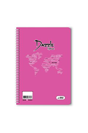 Çizgili 96 Yaprak Spiralli Defter A4 Boy Plastik Kapak (1 Adet )
