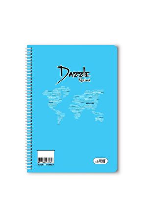 Çizgili 96 Yaprak Spiralli Defter A4 Boy Plastik Kapak (1 Adet )