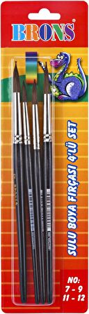 Brons Br-617 Sulu Boya Fırçası 4 'lü Set (7-9-11-12)