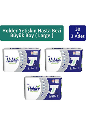  Holder Yetişkin Hasta Bezi Büyük Boy ( Large ) 30 x 3 Adet