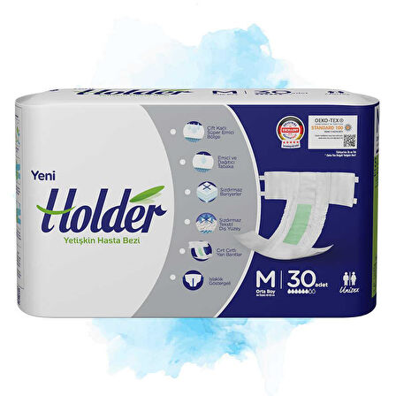 Holder Yetişkin Hasta Bezi Orta Boy ( Medium ) 30 x 2 Adet