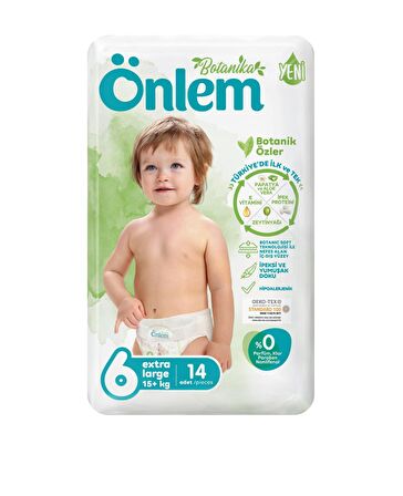 Önlem Botanika Bebek Bezi Jumbo Paket 6 Beden Extra Large 14'lü (16+ Kg)