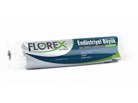 Florex 528 Endüstriyel Büyük SİYAH Çöp Poşeti