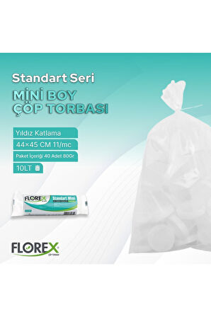 Florex Standart Mini Boy Çöp Poşeti X 5 Rulo