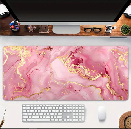 70X30 CM PEMBE MERMER TASARIMI KAYDIRMAZ TABAN SPEED YÜZEY OYUNCU MOUSE PAD GAMİNG