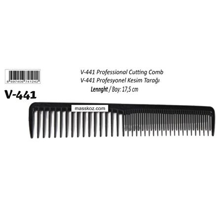 Venüs 441 Üç Sıra Dişli Tarak Profesyonel Berber Kesim Saç Tarağı