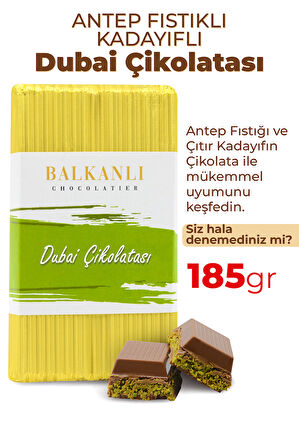 Antep Fıstıklı Kadayıflı Dubai Çikolatası 185 gr