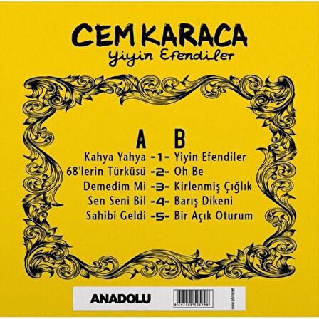 Cem Karaca - Yiyin Efendiler (Plak)  