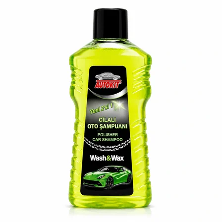Autokit Parfümlü Cilalı Oto Şampuanı 1 Litre Araç Yıkama Şampuanı Parlaklık Etkili
