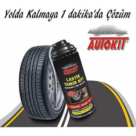 AUTOKİT Lastik Tamir Spreyi 450ML (Güvenilir-Pratik-Hızlı)