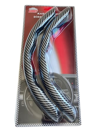 Karbon Fiber Direksiyon Kılıfı Direksiyon Koruyucu Kılıf Gri