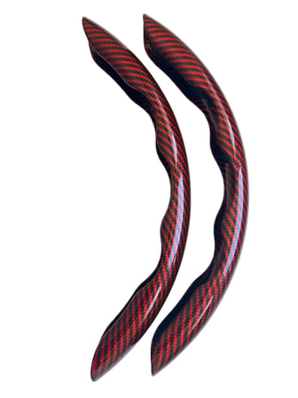Karbon Fiber Direksiyon Kılıfı Direksiyon Koruyucu Kılıf Kırmızı