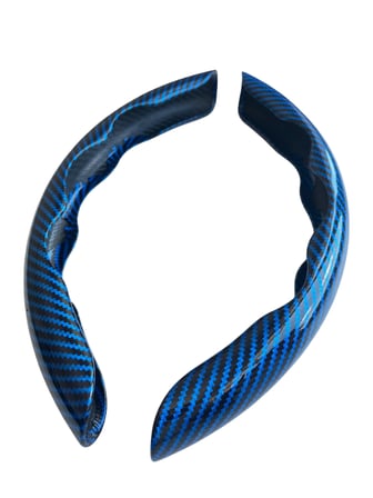 Karbon Fiber Direksiyon Kılıfı Direksiyon Koruyucu Kılıf Mavi
