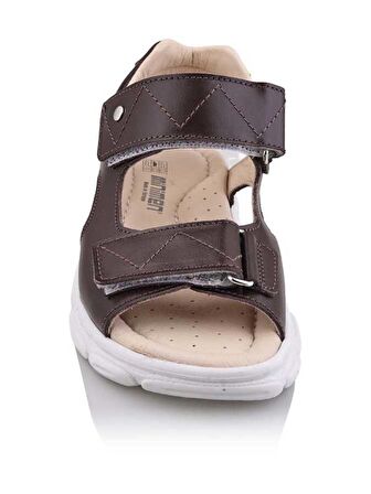 GÖRK Bebe Çocuk Genç Ortopedik Hakiki Deri Unisex Kız Erkek Sandalet