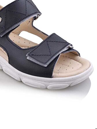 GÖRK Bebe Çocuk Genç Ortopedik Hakiki Deri Unisex Kız Erkek Sandalet