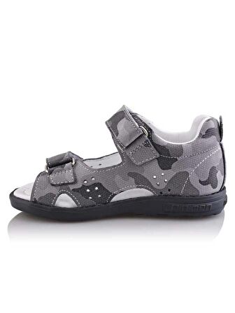 ERSE Bebe Çocuk Genç Unisex Kız Erkek Ortopedik Extra Hafif Günlük Spor Kamuflaj Baskılı Hakiki Deri Sandalet