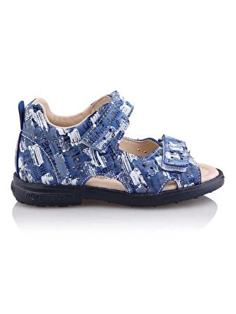 ERSE Bebe Çocuk Genç Unisex Kız Erkek Ortopedik Extra Hafif Günlük Spor Kamuflaj Baskılı Hakiki Deri Sandalet