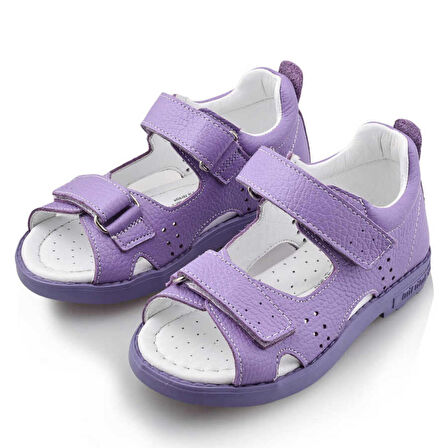 ERSE Bebe Çocuk Genç Unisex Kız Erkek Ortopedik Extra Hafif Günlük Spor Kamuflaj Baskılı Hakiki Deri Sandalet
