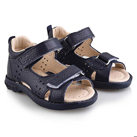 ERSE Bebe Çocuk Genç Unisex Kız Erkek Ortopedik Extra Hafif Günlük Spor Kamuflaj Baskılı Hakiki Deri Sandalet