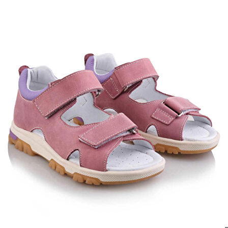 ŞARA Bebe Çocuk Genç Kız Erkek Unisex Günlük Hakiki Deri Sandalet