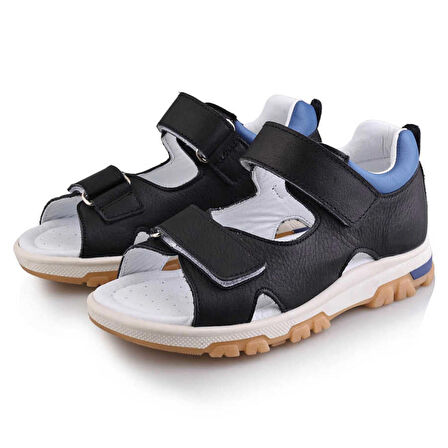 ŞARA Bebe Çocuk Genç Kız Erkek Unisex Günlük Hakiki Deri Sandalet