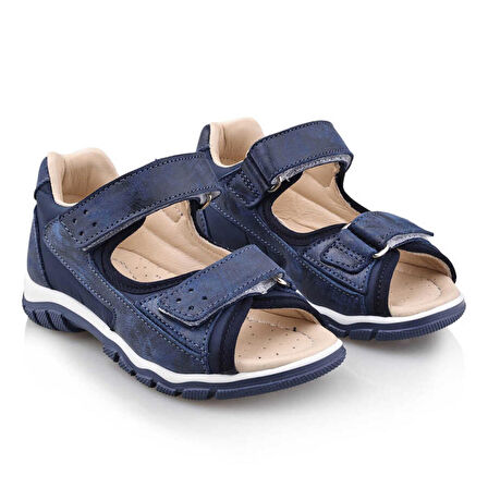 TAYGUR Bebe Çocuk Genç Kız Erkek Unisex Günlük Hakiki Deri Sandalet