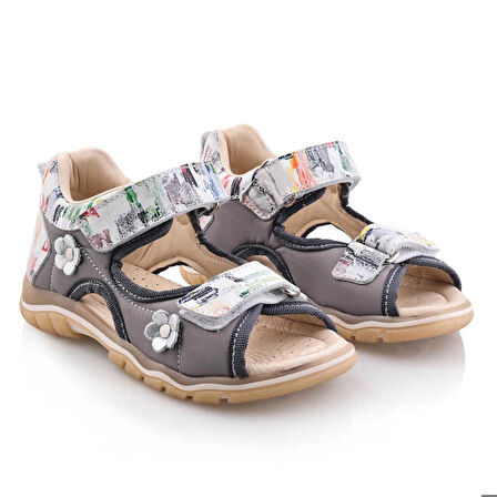 TAYGAN Bebe Çocuk Genç Kız Erkek Unisex Günlük Hakiki Deri Sandalet