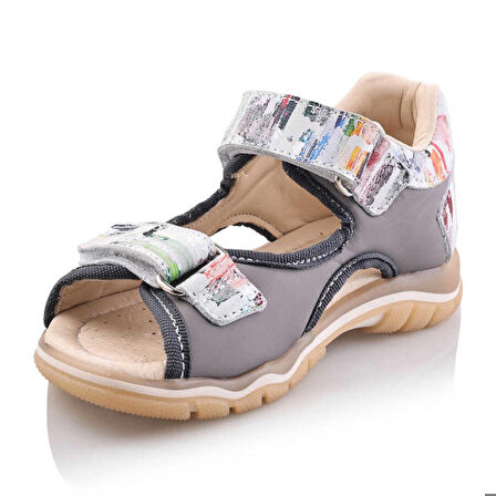 TAYGAN Bebe Çocuk Genç Kız Erkek Unisex Günlük Hakiki Deri Sandalet