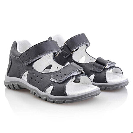SAKIK Bebe Çocuk Genç Kız Erkek Unisex Günlük Hakiki Deri Sandalet