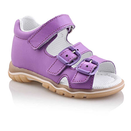 ANGI Bebe Çocuk Kız Erkek Unisex Günlük Hakiki Deri Sandalet