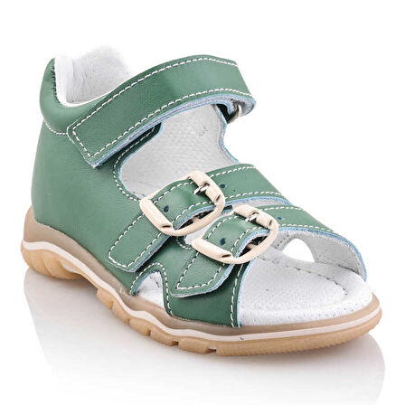 ANGI Bebe Çocuk Kız Erkek Unisex Günlük Hakiki Deri Sandalet