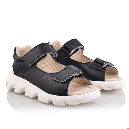 ÖZLEM Çocuk Kız Erkek Unisex Günlük Hakiki Deri Sandalet
