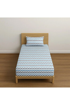 Tek Kişilik Desenli Lastikli Çarşaf Seti 100x200 Cm + 1 Yastık Kılıfı 50x70