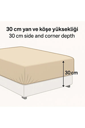 Çift Kişilik Desenli Lastikli Çarşaf Seti 140x200 Cm + 2 Adet Yastık Kılıfı 50x70