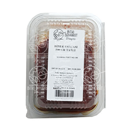 Biber Salçası 500 Gr Tatlı