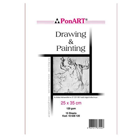 Ponart D&P Blok Resim Defteri 130g 15 Yaprak 25x35 10 628 120