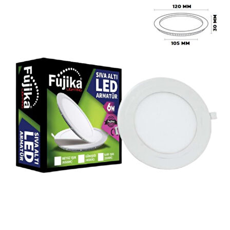 FUJİKA 6W LED PANEL ARMATÜR SIVA ALTI BEYAZ IŞIK Flp101