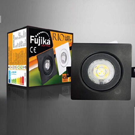 FUJİKA 5W RİO LED SPOT KARE SİYAH KASA GÜN IŞIĞI 4000 K