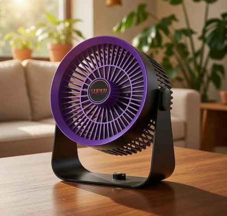 1200mAh Bataryalı 360° Ayarlanabilir Duvar Monteli -Masaüstü Fan Vantilatör Pervane