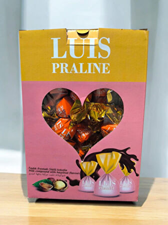 Luis Praline Fındık Aromalı Sütlü Kokolin Çikolatalı Şeker 2 Kg