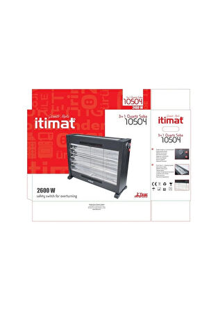 İtimat 10504 3+1 Fanlı Isıtıcı Quartz Soba 2600W