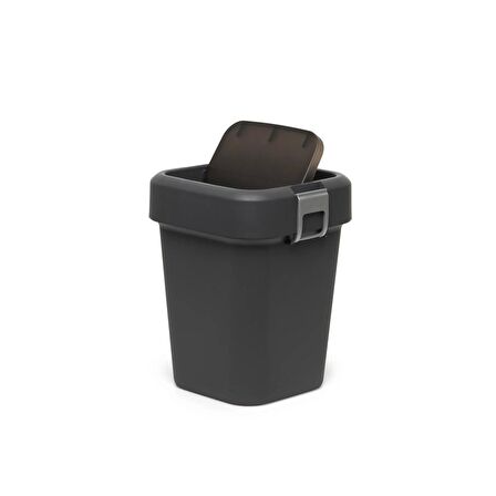 Motek COB-410 Comfort Dustbin 8 Litre Çöp Kovası Siyah-Antrasit