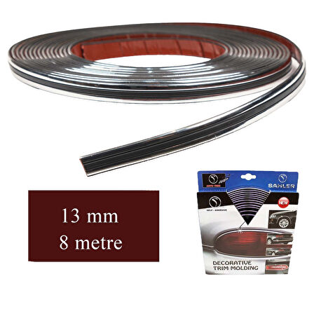Sahler 8 Metre 13mm Krom Dekoratif Çıta